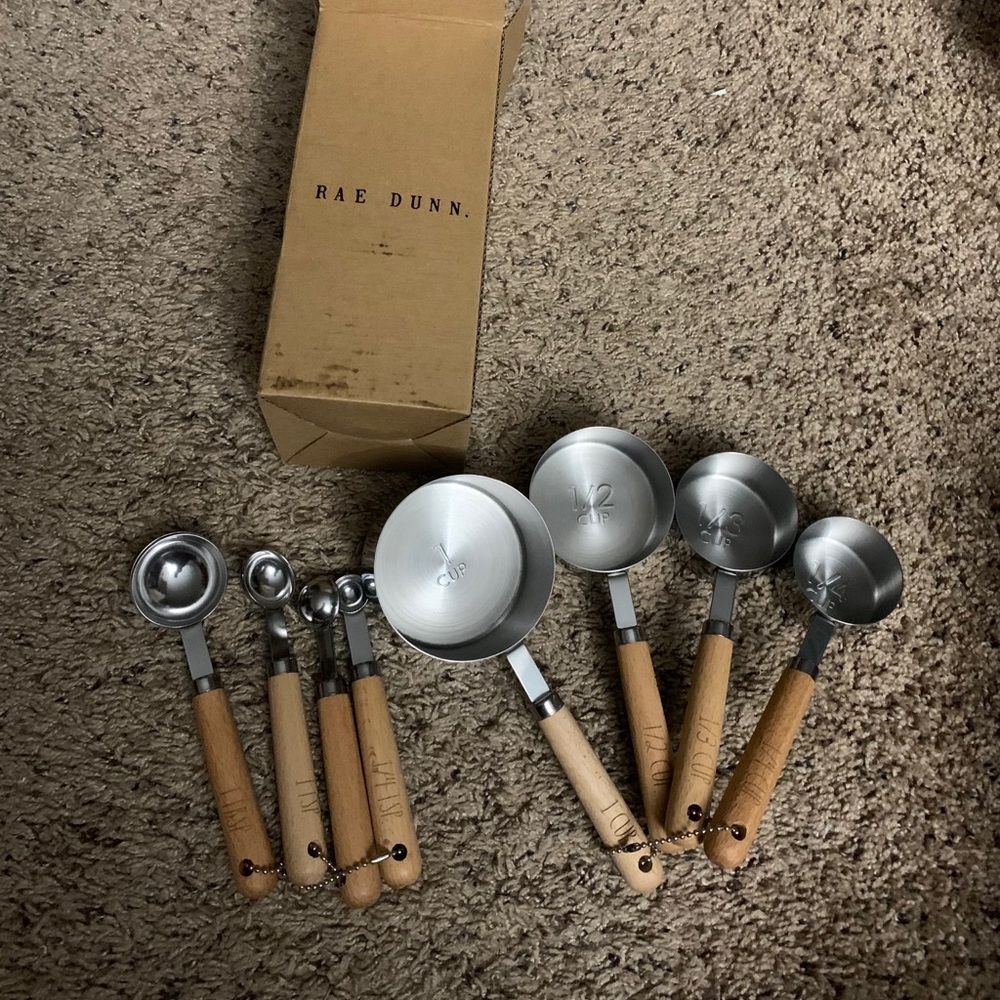 Rae dunn set of metal measuring cups and spoons